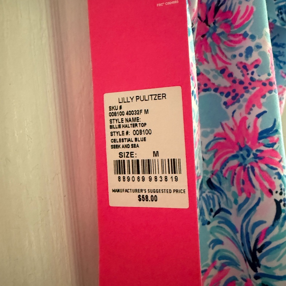 Lilly Pulitzer Billie Tank Top In Celestial Blue Seek and Sea - Picture 5 of 6